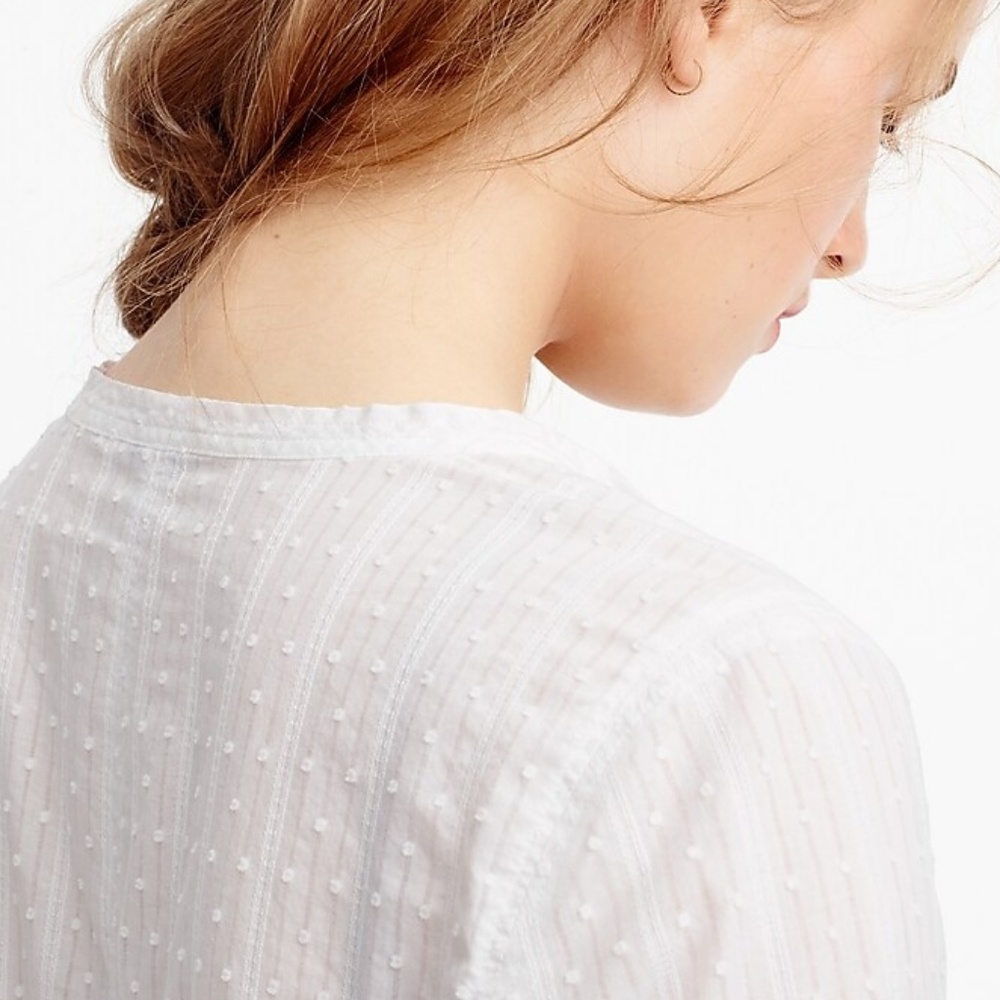 J. Crew - Textured Tassel Tie Blouse